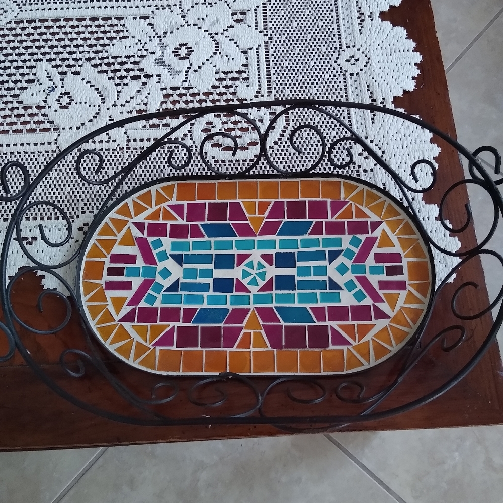 Not Available Mosaic basket - Picture 2 of 4